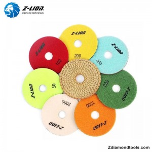 Z-LION ZL-123C смола с мокър диамант гъвкави подложки за полиране за каменни проекти