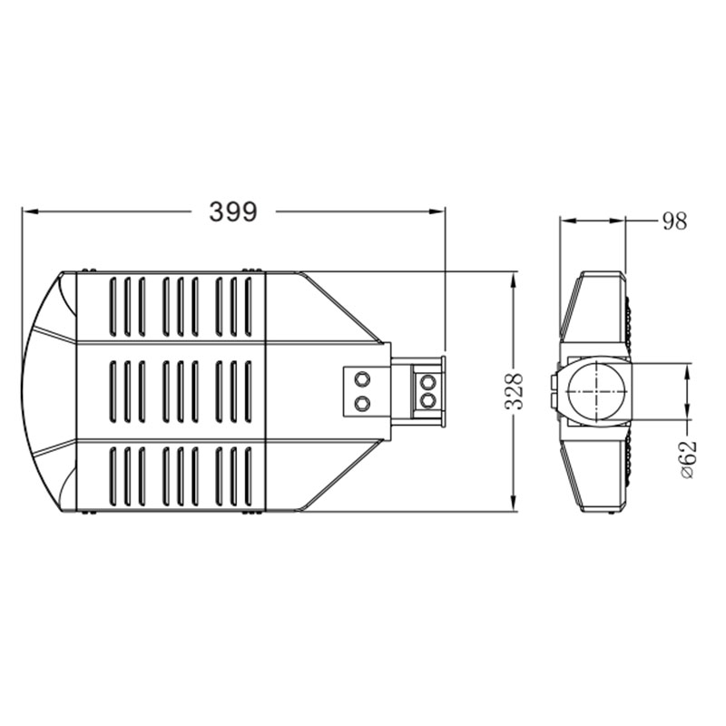 50W класическа LED улична светлина