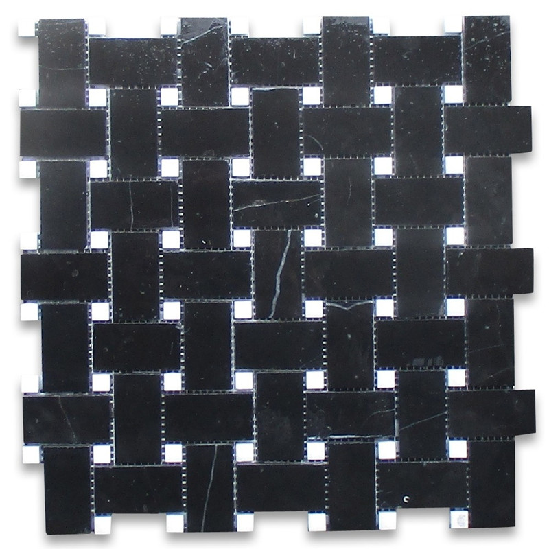Nero marquina 1x3 мозаечна плочка от коледни кости