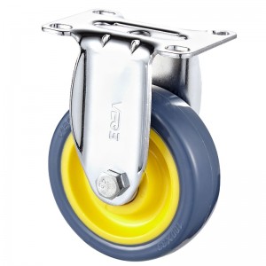 Средно натоварен - Хром покрит корпус с оранжево TPE колело 1