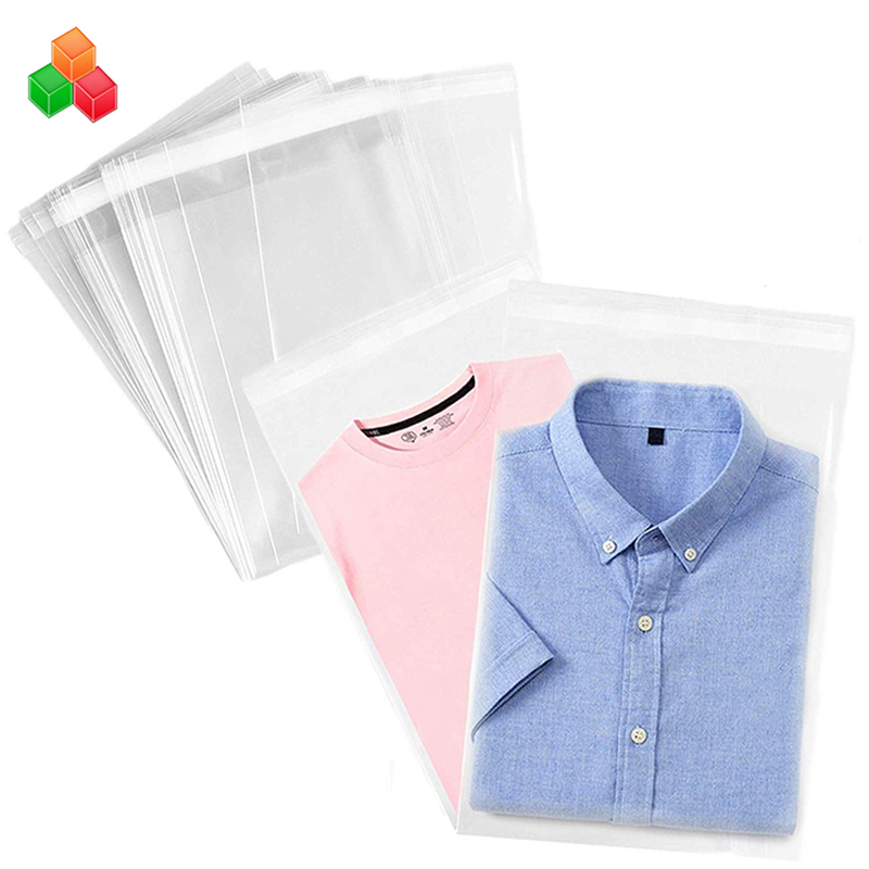потребителски силен прозрачен самозалепващ се запечатване пластмасова торбичка за опаковки за дрехи opp пластмасови торбички за дрехи / тениска / закуска