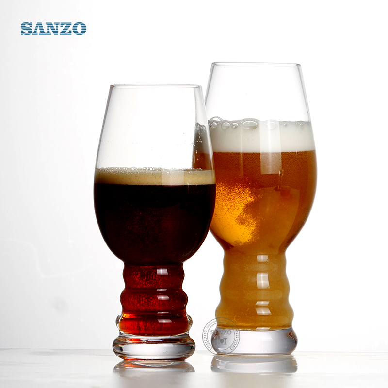 Sanzo Bar Творческа форма на полумесец Сок за бира Стъкло по поръчка Размер за пиене Бира Стъкло Персонализирани чаши за бира