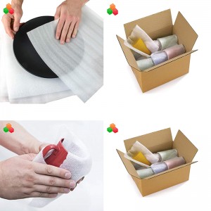 Персонализиран защитен материал за опаковане на мек удароустойчив експандиран полиетилен EPE ролка лист за транспортиране