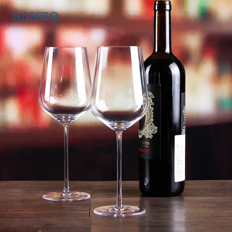 Сини чаши за вино SANZO на едро Ръчно изработено стъкло Tipsy