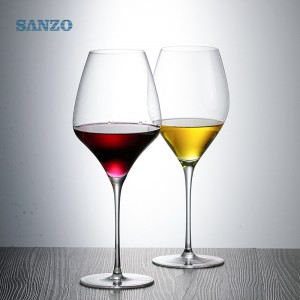 Сини чаши за вино SANZO Ръчно изработени Tipsy