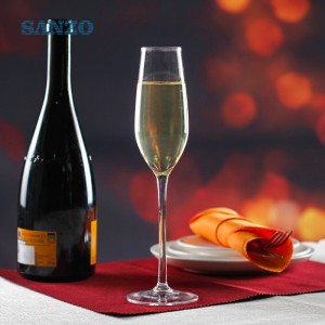 SANZO Blue Steam Champagne Flute Персонализирани ръчно изработени чаши за шампанско, промоционални горещи продажби Евтини шампанско флейти