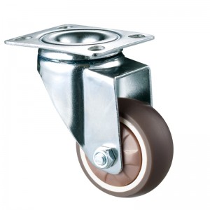 Лек дежурност - Корпус с хромиран корпус с меко протекторно колело TPR 14