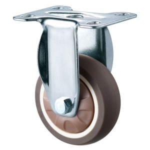 Лек дежурност - Корпус с хромиран корпус с меко протекторно колело TPR 14