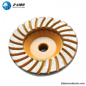 ZL-21 диамантено чашко колело 4 инча за камък, шлайфане на бетон