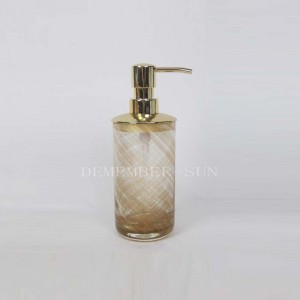 стъклени аксесоари за баня с метална помпа