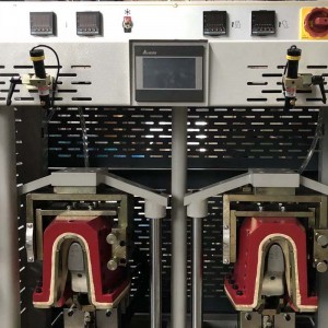 кожена спортна обувка вамп горна изработка на въздушна възглавница пета задна част петата формовъчна машина за оформяне