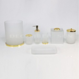 Очевиден ефект на замръзване Стъклени комплект принадлежности за баня