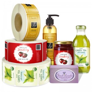 Персонализиран етикет на стикер за печат на продукт, стикер за етикет на хартия за печат
