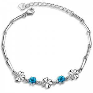 Сафир жени гривна кубичен цирконий бръчка