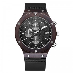 Мъжки часовници дърво Винтидж кварцови движения Леки часовници за китки