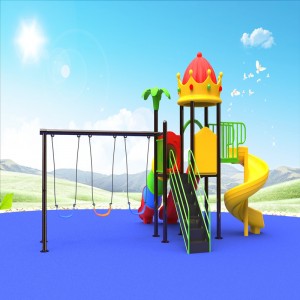 открит корона на покрива игра къща оборудване детска площадка с деца люлка слайд игра за деца
