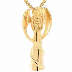 Кремационна висулка ангел медальон висулка урна висулка 925 сребърна висулка стерлинги