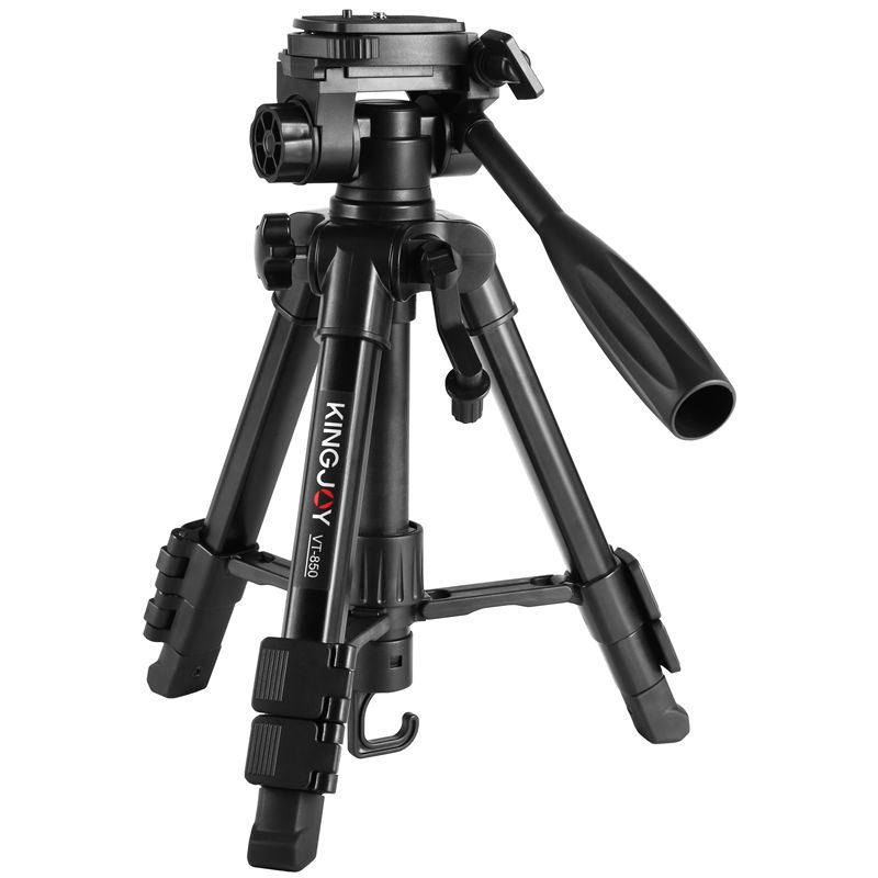 KINGJOY лек флип заключващ видео статив VT-850 с трипосочна глава