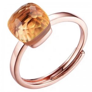 925 стерлинги сребърно тъмно шампанско виолетово аметист скъпоценни камъни жени пръстени