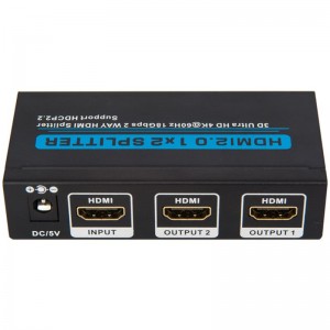 V2.0 HDMI 1x2 Splitter Поддръжка 3D Ultra HD 4Kx2K @ 60Hz HDCP2.2