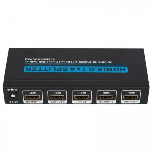 V2.0 HDMI 1x4 Splitter Поддръжка 3D Ultra HD 4Kx2K @ 60Hz HDCP2.2