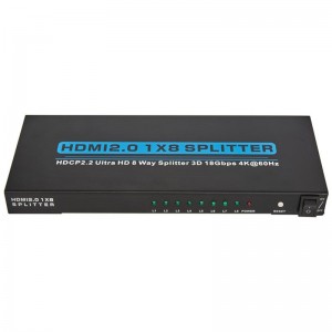 V2.0 HDMI 1x8 Splitter Поддръжка 3D Ultra HD 4Kx2K @ 60Hz HDCP2.2