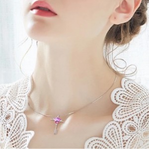 Колие от ангелски крила сърце висулка любовно писмо огърлица сапфир аметист скъпоценен огърлица за жени 925 сребро стерлинги