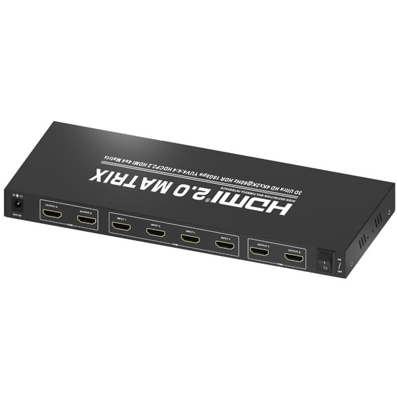 V2.0 HDMI 4x4 Matrix Поддръжка Ultra HD 4Kx2K @ 60Hz HDCP2.2 18Gbps