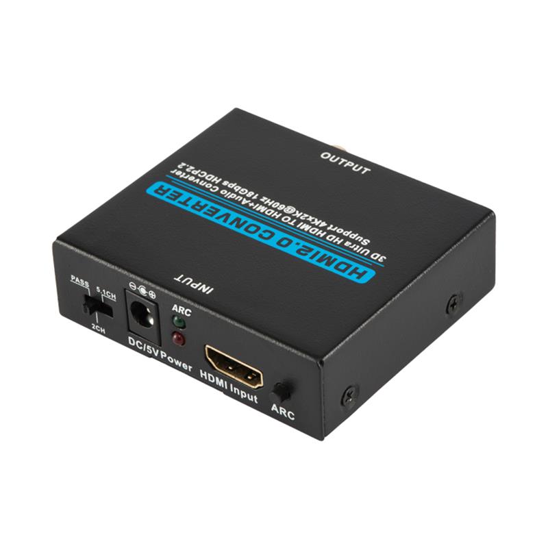 V2.0 HDMI Аудио екстрактор HDMI към HDMI + Аудио конвертор Поддръжка 3D Ultra HD 4Kx2K @ 60Hz HDCP 2.2 18Gbps