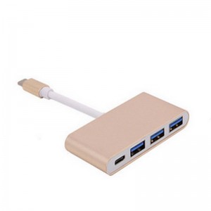 4-в-1 USB тип C към USB 3.0x3 + тип C адаптер за концентратор