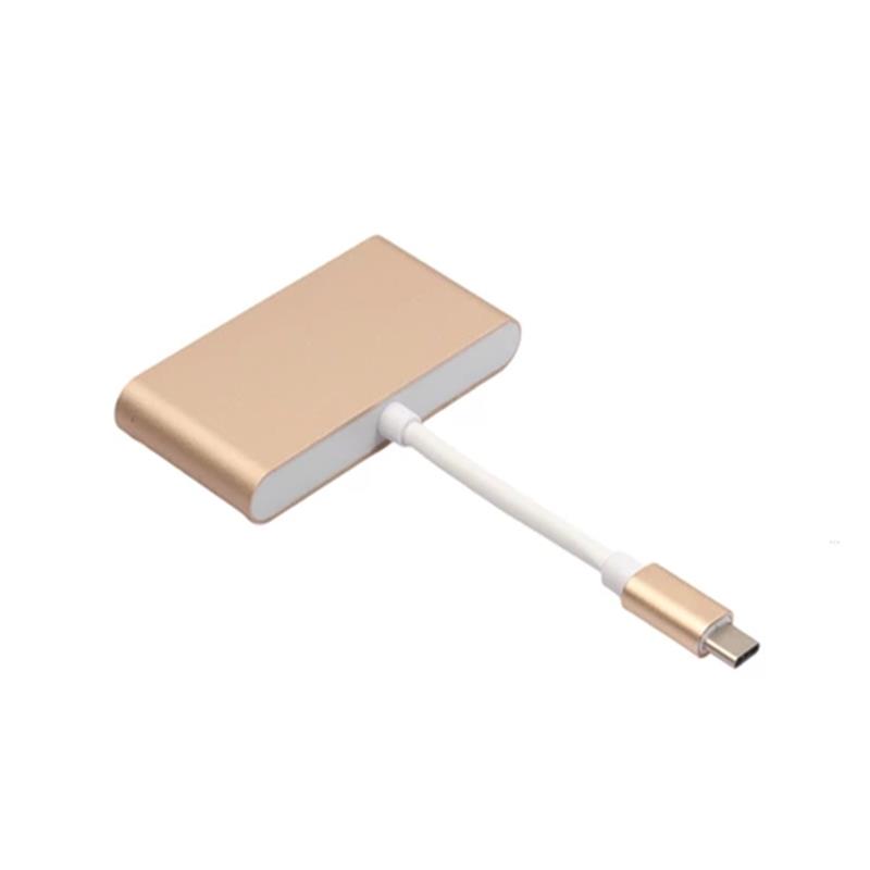 4-в-1 USB тип C към USB 3.0x3 + тип C адаптер за концентратор