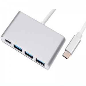 4-в-1 USB тип C към USB 3.0x3 + тип C адаптер за концентратор