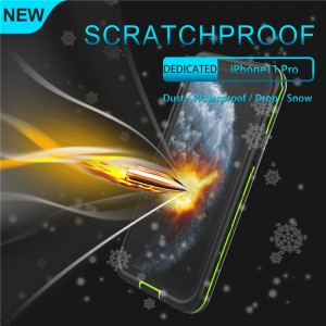 Универсален водоустойчив калъф с водоустойчив калъф iфон водоустойчив телефон за iphone 11 про (черно) с плътно покритие