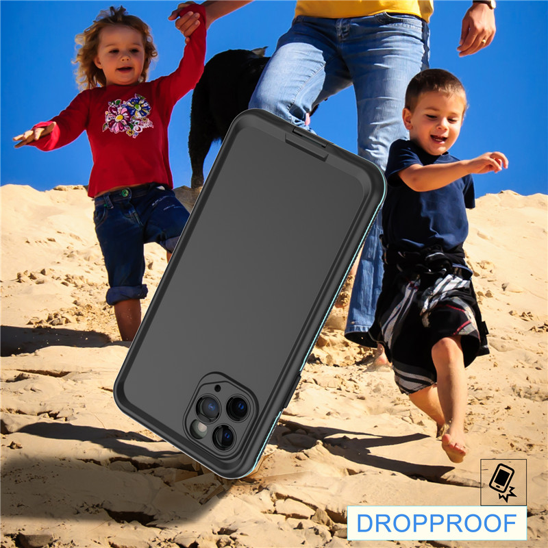 Водоустойчив аксесоари за мобилен телефон водоустойчив чанта за потапящ се калъф за iphone 11 pro (син) със здрав цвят заден капак