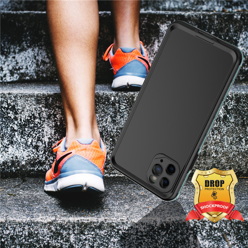 Iphone предпазни кутии непромокаема пластмасова кутия водонепромокаема подводна кутия за iphone 11 pro max (синьо) с плътно покритие