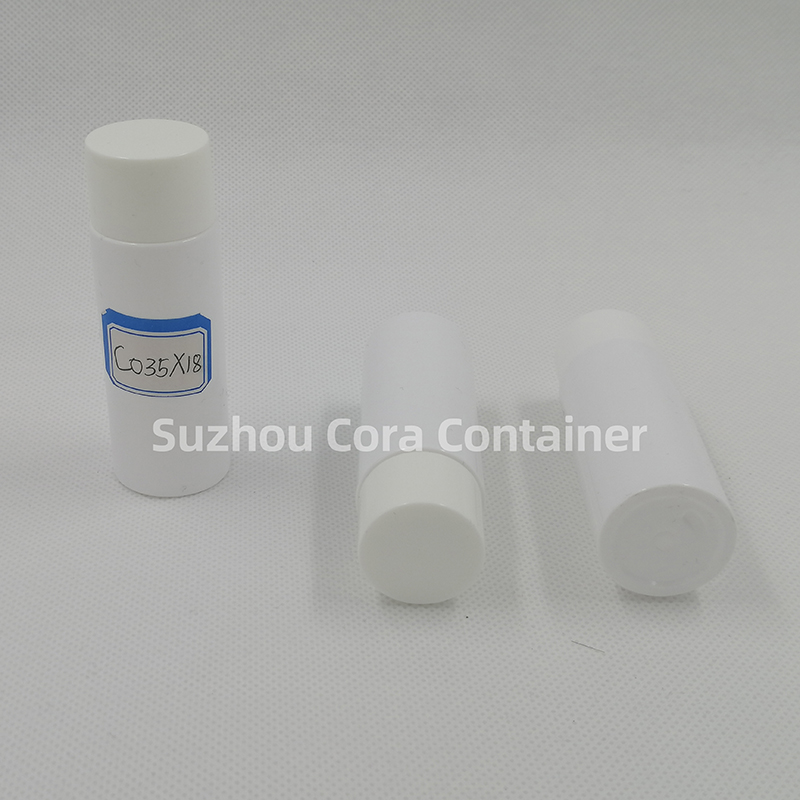 35ml Neck Size 18mm Петър Пластмасова козметична бутилка с капачка за скрепване