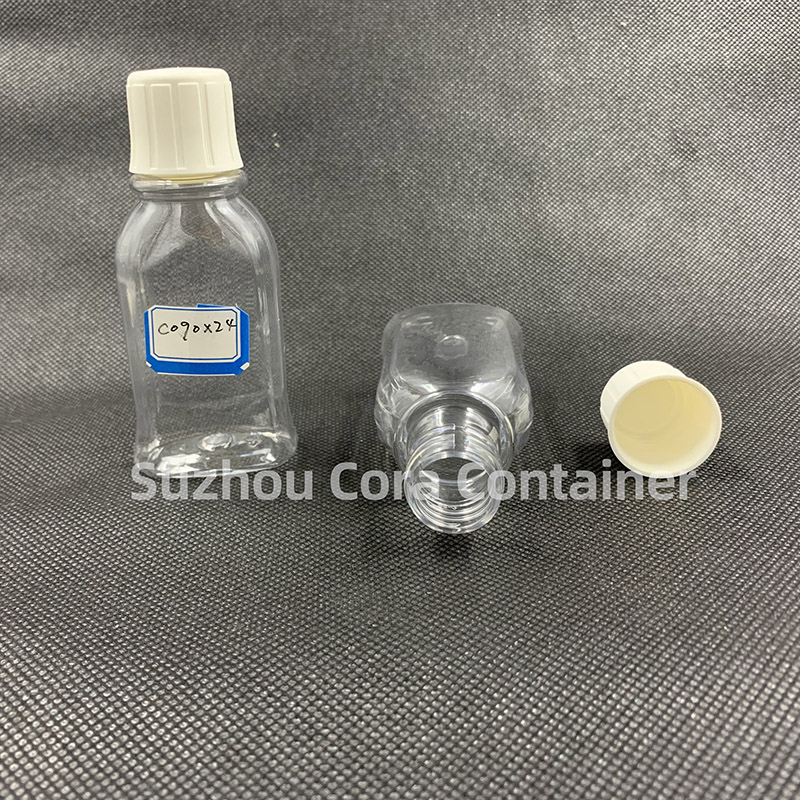 90ml Neck Size 24mm Петър Пластмасова козметична бутилка с капачка за скрепване