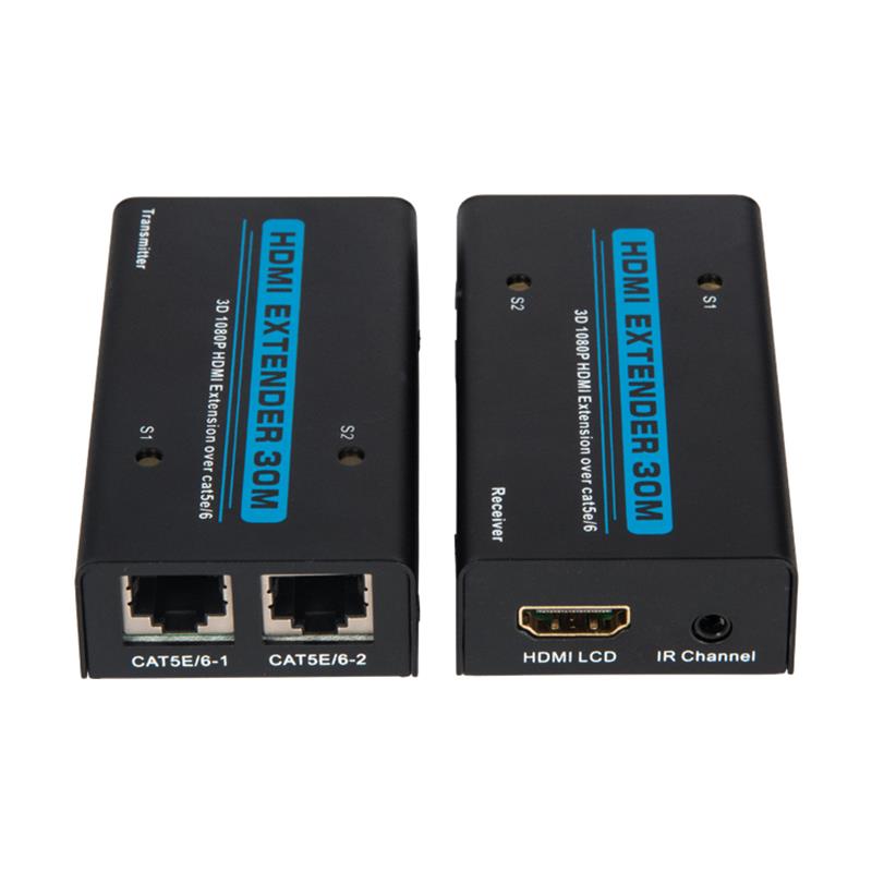 V1.3 HDMI удължител 30 м над двоен кабел cat5e / 6 Поддръжка Full HD 1080P