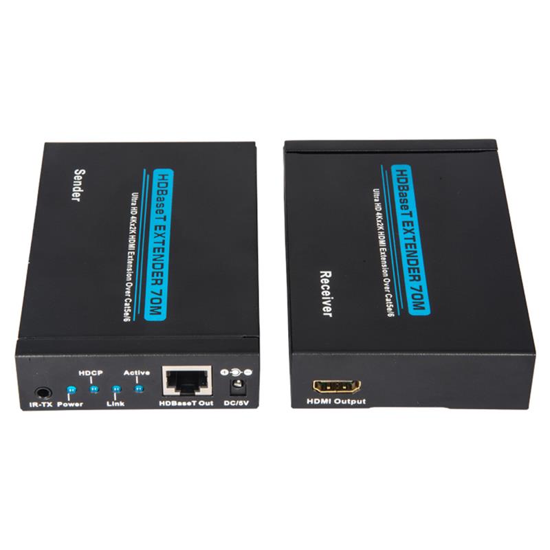 V1.4 4K HDBaseT HDMI Exnder 70m над сингъл cat5e/6 кабел 35m@4Kx2K/30Hz,70m@1080P/60Hz