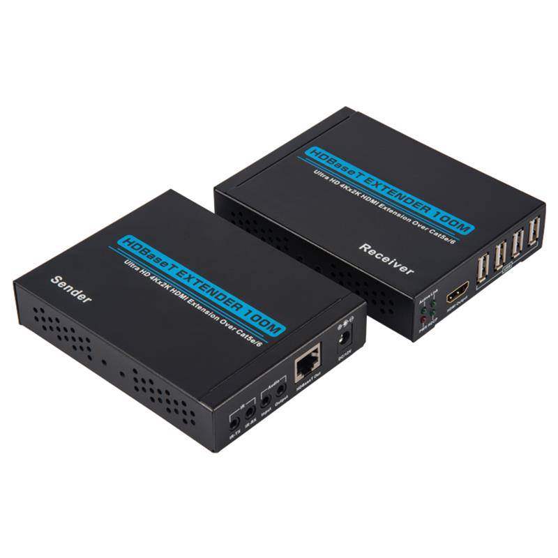 V1.4 4K HDBaseT HDMI KVM Extender 100m над Single cat5e/6 cable100m@ 4K2K/30Hz