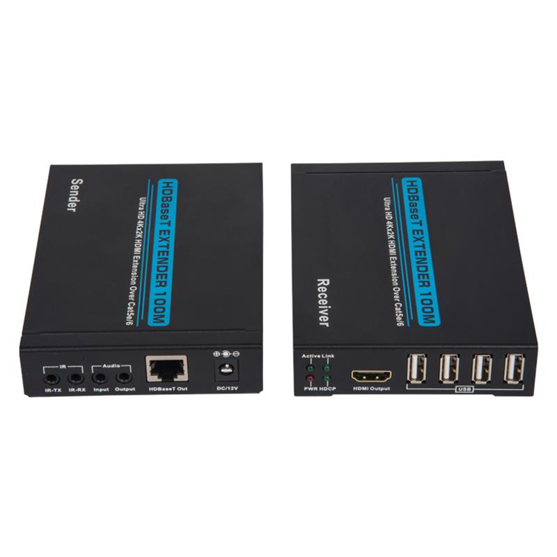 V1.4 4K HDBaseT HDMI KVM Extender 100m над Single cat5e/6 cable100m@ 4K2K/30Hz