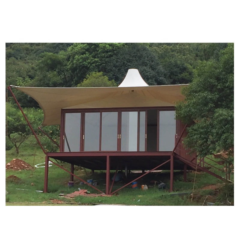 Сглобяеми къщи Glamping палатки луксозна палатка хотелски курорт в Австралия с спалня и баня с хол