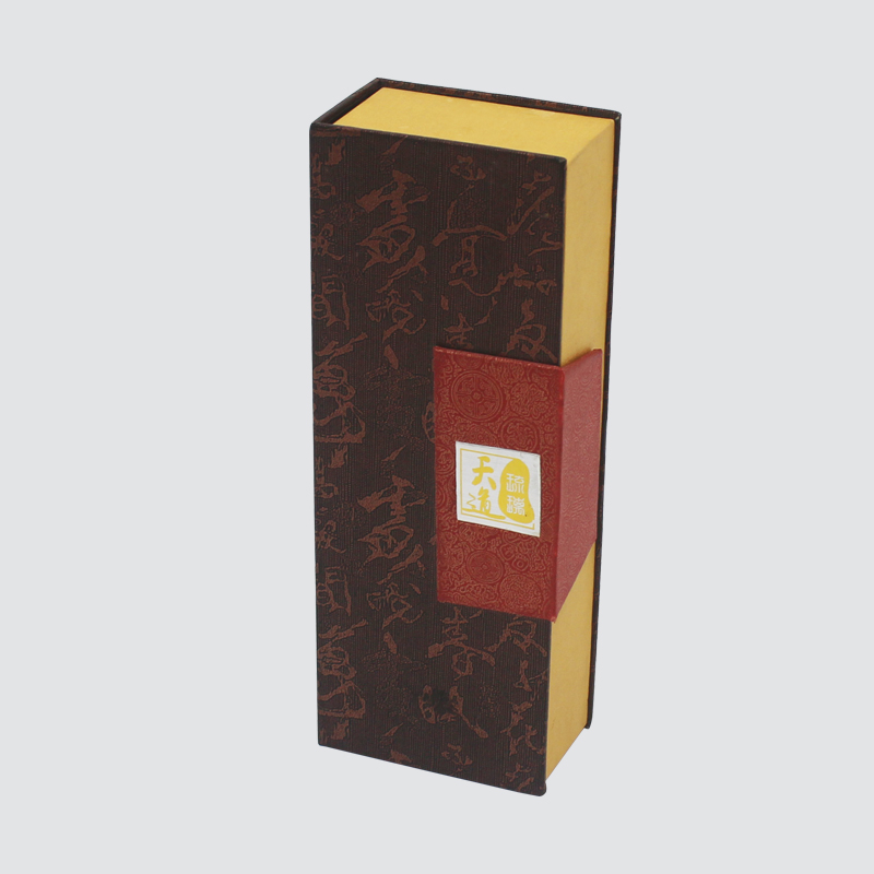 Класически традиционен ръкописен релефен магнит флип капак подаръчна кутия