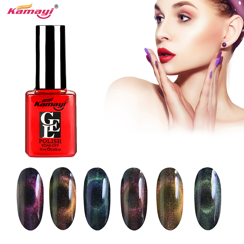 Kamayi нов продукт гел за котешки очи накисвайте uv led 12ml 3d котешки гел лак за нокти