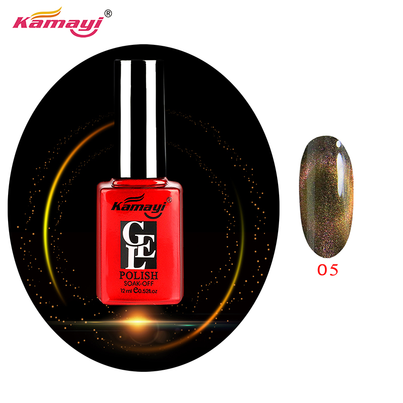 Kamayi нов продукт гел за котешки очи накисвайте uv led 12ml 3d котешки гел лак за нокти