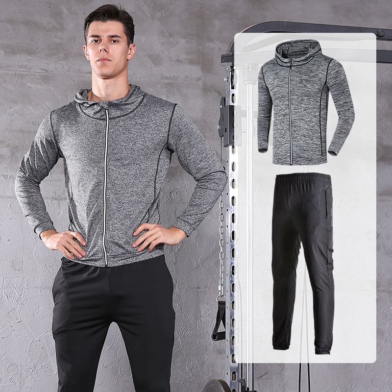 FDMM022-Men Спортни спортни спортни облекла Hoodie+панталони