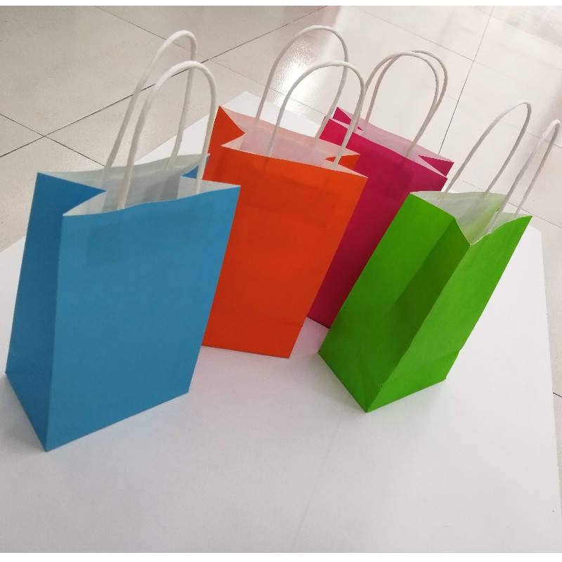 Опаковка за рециклиране на еко (Еко Reycle Bag Take Away Food Packing) Кафява хартиена торбичка с дръжки