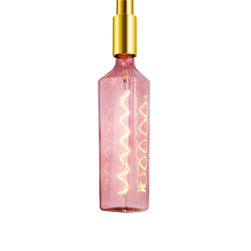 Уиски градиент розово 4w форма на бутилка многоцветна декорация мода доведе спирала светлина нишка