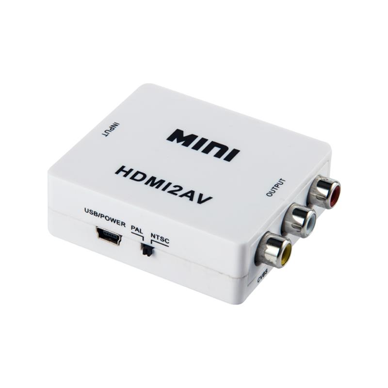 Мини размер HDMI към AV / RCA конвертор 1080P