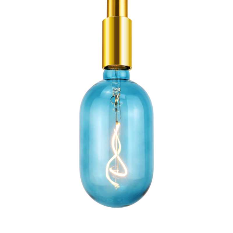 Tank blue 60 до 350 lumen кафе бар деко свете спирала жълта нишка голям размер крушка